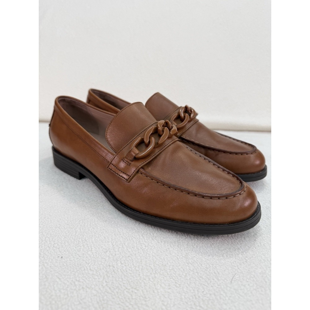Cole Haan Stassi Chain Slip On Loafers Womens Brown Flats W27245 Size 10B